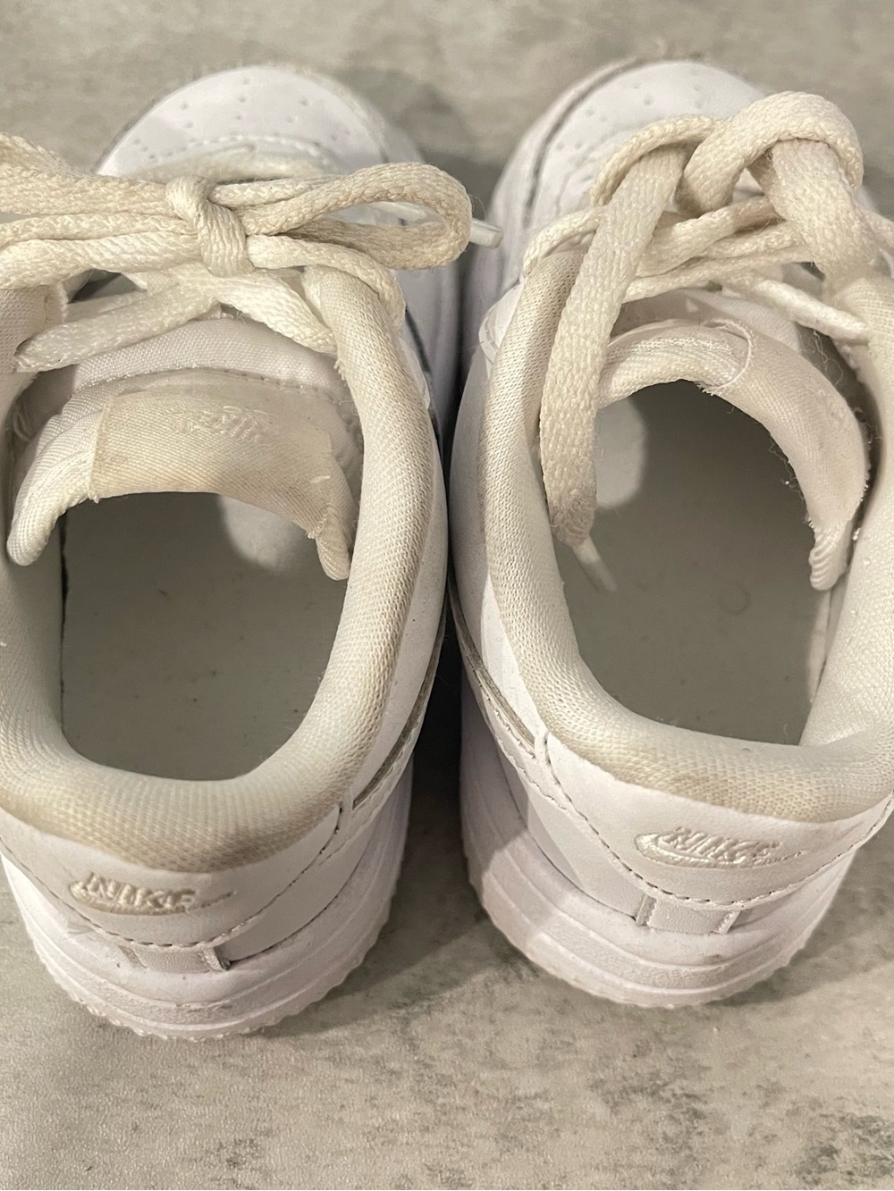 Nike Air Force Ones Kids White Low-Top Sneakers - Picture 7 of 12